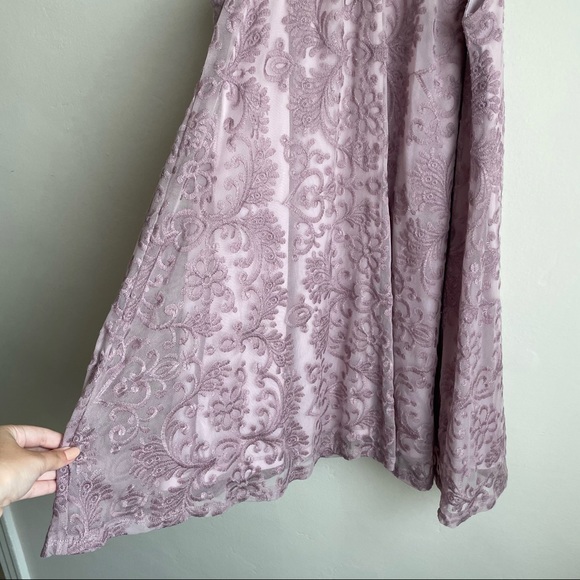 Francesca’s Lilac/Purple Embroidered Dress - Picture 2 of 8